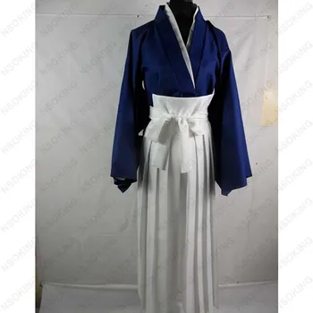

Anime Rurouni Kenshin HIMURA KENSHIN Bule Cosplay Costume Custom made