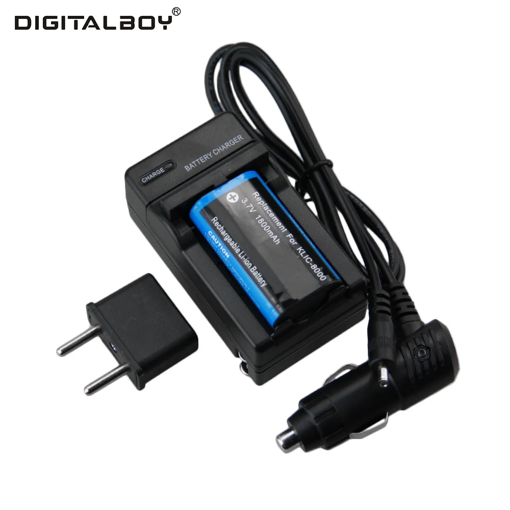 1PCS Battery Charger KLIC 8000 KLIC 8000 KLIC8000 Rechargeable Lithium Battery for KODAK Z612 Z712 Z812
