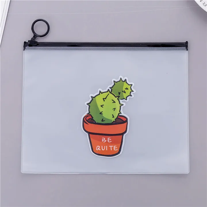 TTLIFE водонепроницаемый ПВХ кактус прозрачная дорожная косметичка для макияжа чехол для обучения офисная канцелярская сумка органайзер сумка банный комплект - Цвет: One cactus