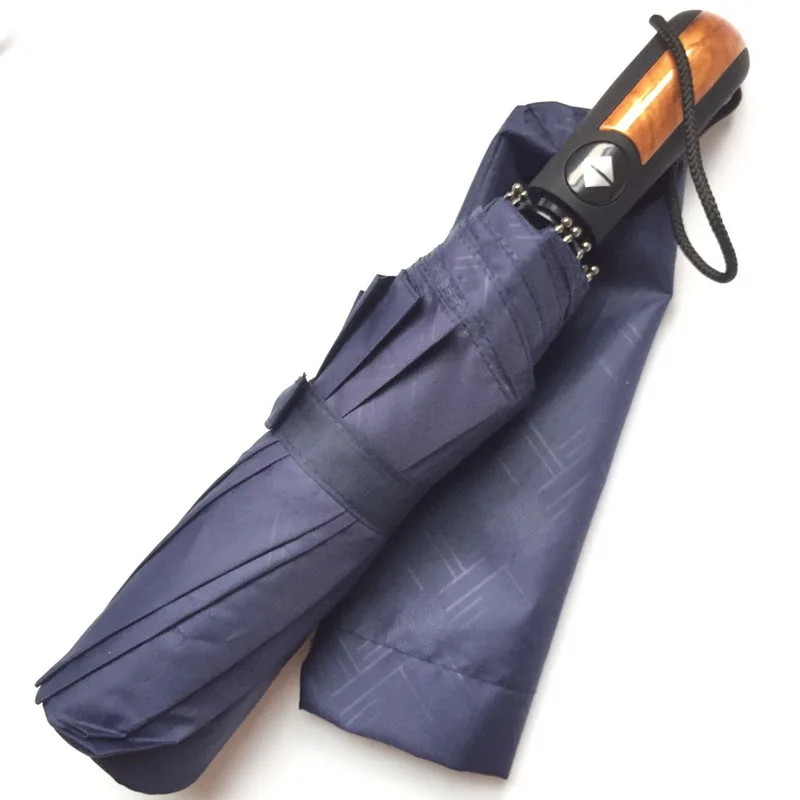 Полностью автоматический зонт от дождя, женский складной мужской зонт, водонепроницаемые мужские зонтики guarda chuva paraguas parapluie paraplu - Цвет: Blue with Pattern