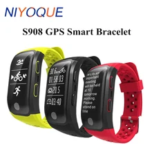 Niyoque s908 GPS Smart Band Bluetooth 4.2 сердечного ритма IP68 Водонепроницаемый сна Мониторы Шагомер умный Браслет для iOS и Android
