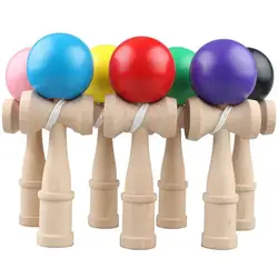 Резиновая эластичный матовый Kendama меч мяч профессиональный деревянная игрушка умелые жонглирование игры игрушка для детей разные цвета