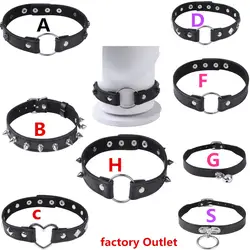 Связывание Секс Цепочки и ожерелья SM игрушки в стиле панк шеи кольцо БДСМ Секс-игрушки для Для женщин ожерелье-бондаж для пары воротник шеи
