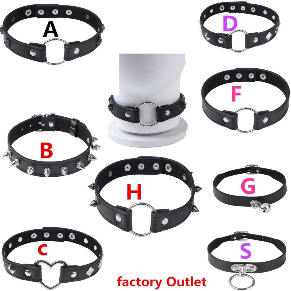 عبودية الجنس قلادة SM لعب الشرير نمط سوار عنق بدسم الجنس لعب للنساء عبودية قلادة للأزواج طوق سوار عنق