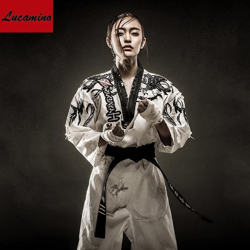 Hot Personalized embroidery taekwondo doboks unisex individual character long sleeved WTF tae kwon do uniforms adult TKD clothes цена Hot Personalized embroidery taekwondo doboks unisex individual character long sleeved WTF tae kwon do uniforms adult TKD clothes цены онлайн