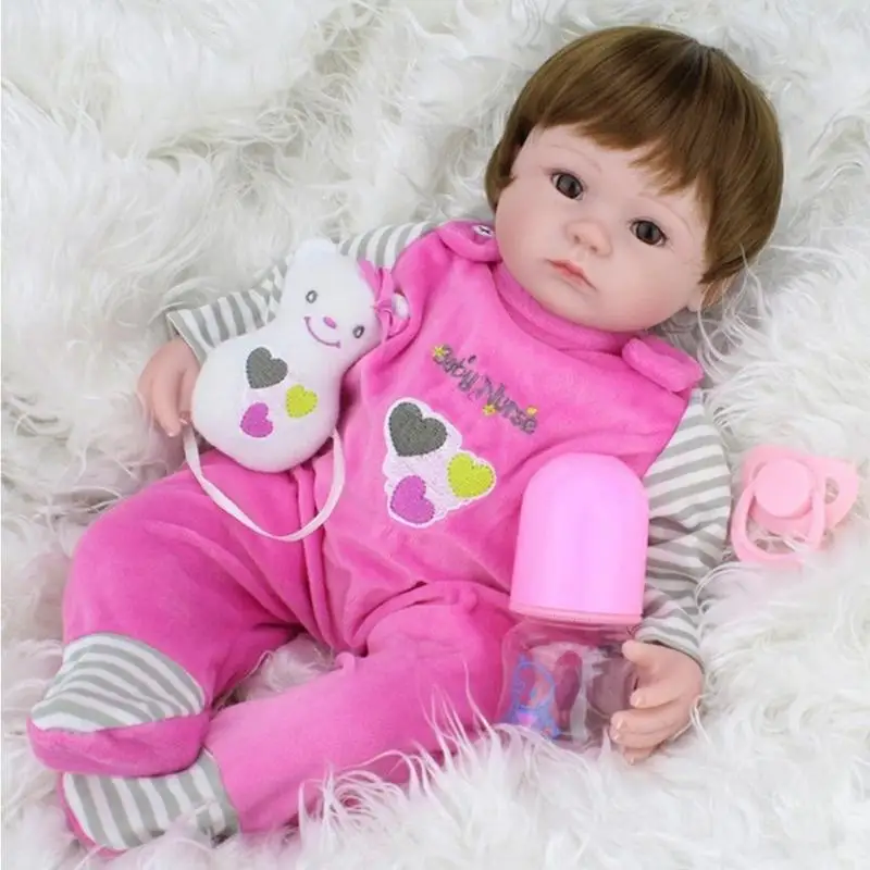 

42cm Realistic Handmade Baby Dolls Girl Newborn Vinyl Reborn Baby Doll