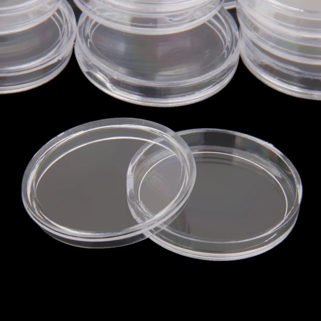100pcs 18mm Clear Round Case Coin Plastic Capsules Holder Container New 100pcs 18mm Clear Round Case Coin Plastic Capsules Holder Container New