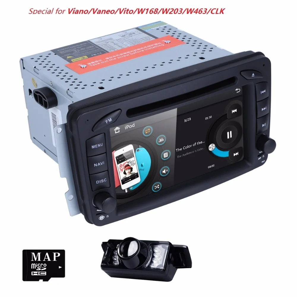 Cheap 2 Din 7 Inch Car DVD Player For Mercedes/Benz/CLK/W209/W203/W208/W463/W170/Vaneo/Viano/Vito/E210/C208 Canbus FM GPS Radio BT CAM 3