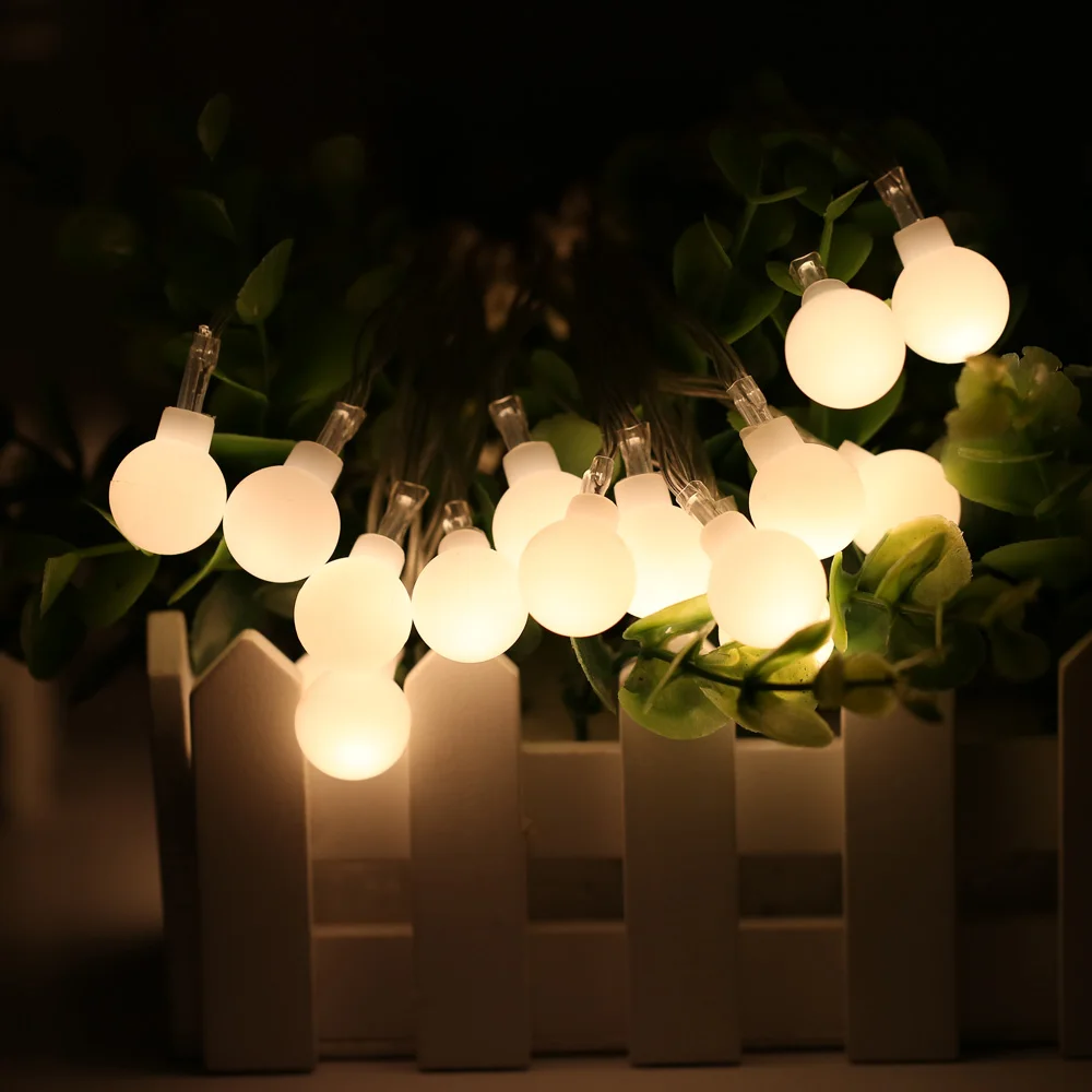 Christmas LED Fairy String Lights Battery Operated Festoon Light Bulbs for Home Wedding Holiday Xmas Tree Decorations Indoor in LED String from Lights