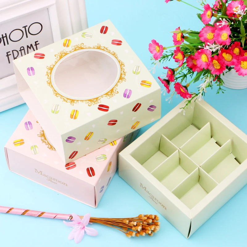10-High-End-Macarons-Packaging-Gift-Box-Baking-Tansparent-Window-Packaging-Drawer-Cake-Cookie-Box-Wedding