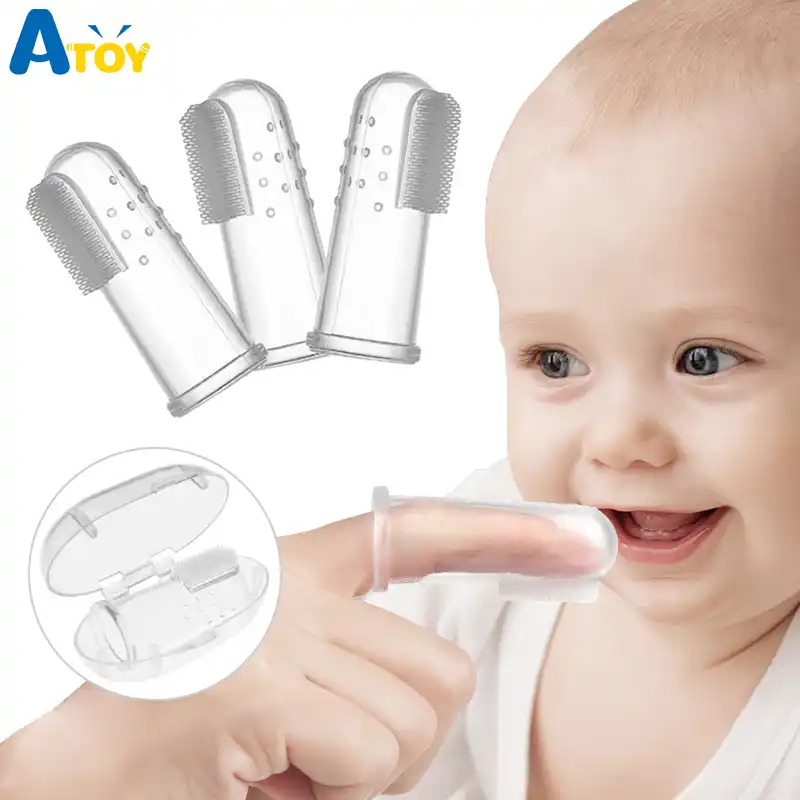 Baby Vinger Tandenborstel Baby Siliconen Tong Borstel Bijtring Bladverliezende Tandenborstels Met Doos Baby Dental Care Tools Toothbrushes Aliexpress