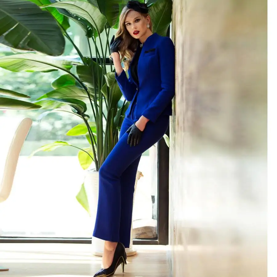 Women Pant Suits High end women suit OL suits wool blended formal