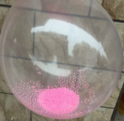 5 шт. 12 дюймов прозрачные конфетти латексные воздушные шары прозрачный шар для украшения свадьбы счастливый день рождения, детский душ вечерние принадлежности - Цвет: pink foam