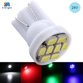 

YM E-Bright 1000 PCS T10 194 168 W5W 24V 1206 8 SMD LED Light Bulb License Plate Lights Indicator Reading Lamps Car Styling