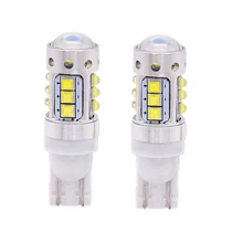 2pcs Car T10 80W LED Lights 6500k White Lighting Auto LED License Plate Light Reading Door Lamp Trunk Reversing Light