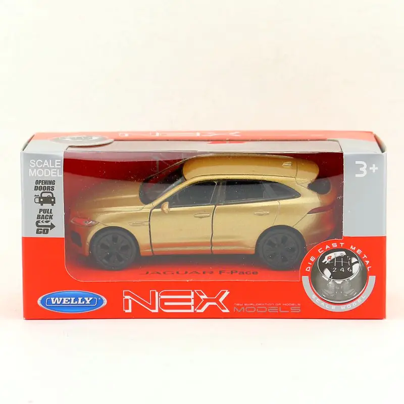 Литая металлическая модель Welly масштаб 1:36 JAGUAR F PACE SUV игрушечный автомобиль