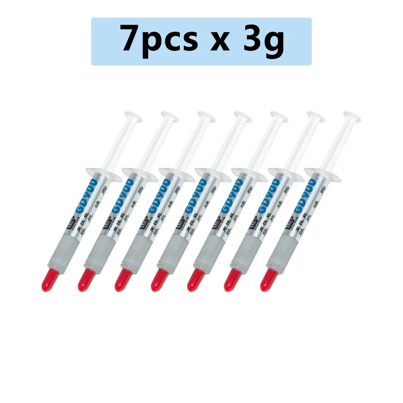 GD900 Теплопроводящая паста кулер охлаждающий вентилятор силиконовый пластырь теплоотвод соединение высокая производительность - Цвет лезвия: GD 7pcs x3g