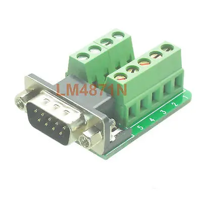 

Hot Factory Direct Wholesale DB9 D-SUB VGA male plug 9pin port Terminal Breakout PCB RS232/485 2 row screw