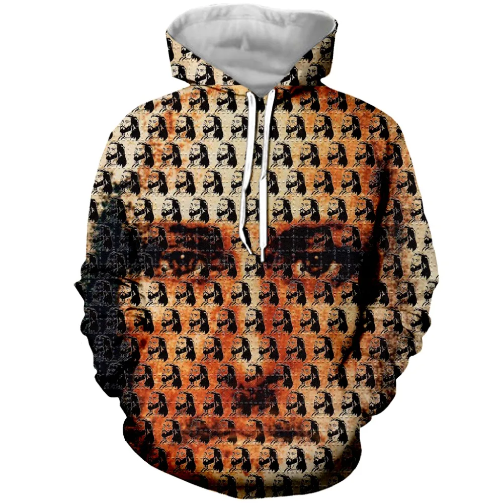 

YX GIRL 3D Print Funny JESUS CHRIST Mens Hoodies Sweatshirt With Hat Pocket Men Autumn Spring Tracksuit Pullover Dropshipping