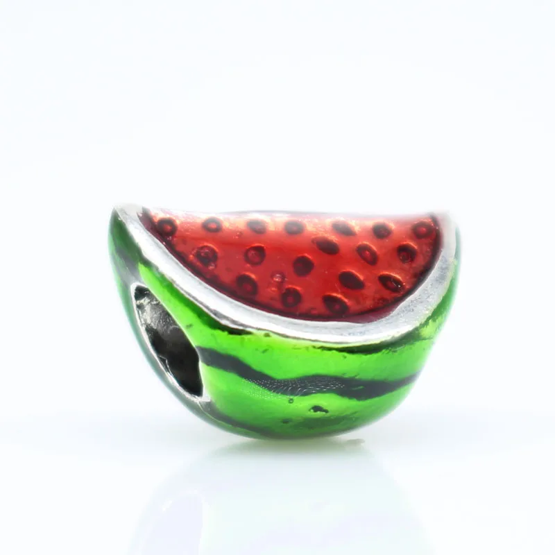 1pcs New Original Silver Beads Fit Pandora Charms Watermelon DIY Fruit