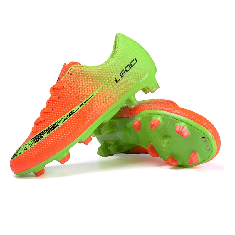Botas de fútbol nuevas LEOCI zapatillas de fútbol hombres niños Chuteiras botas de fútbol voetbalschoenen chussure pie Chuteiras