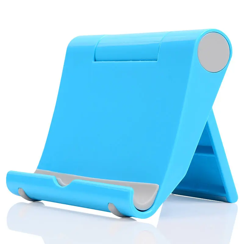 Universal Foldable Blue Mobile Phone Stand Flexible Desk Phone Holder