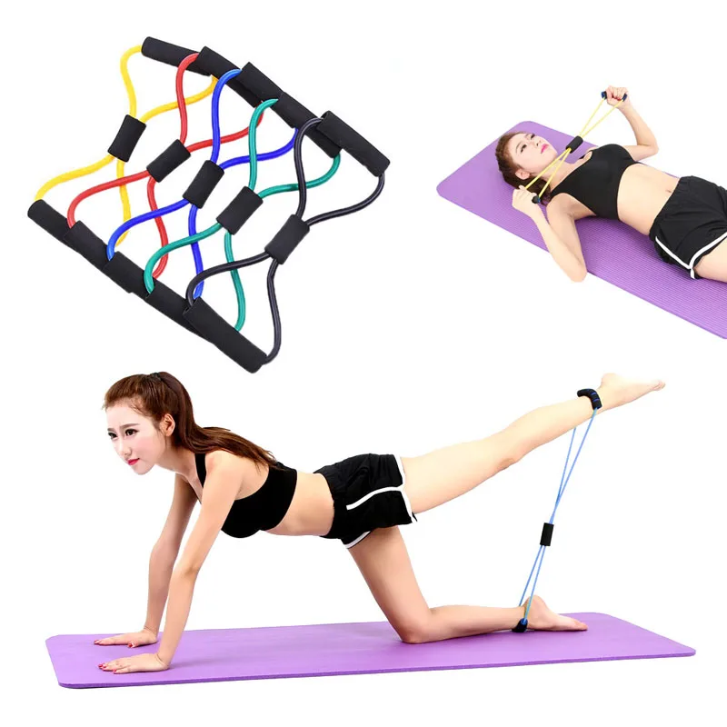 Эластичные Спортивные бинты стрейч веревка трубка тренировка, упражнение для йоги 8 Тип