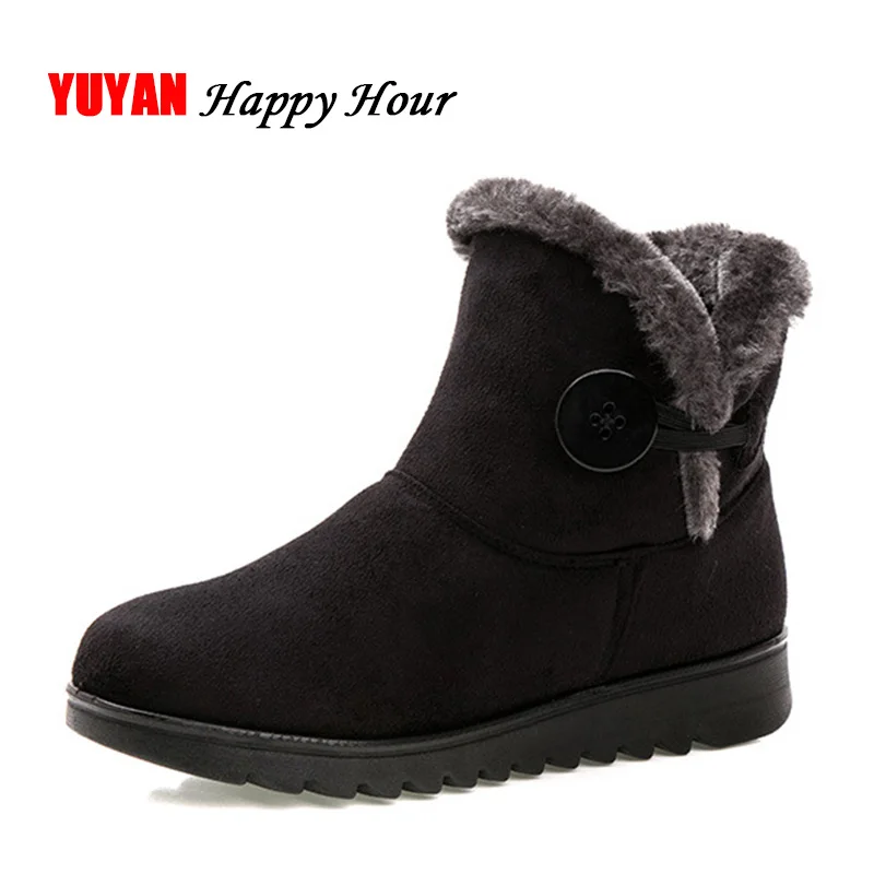 

New 2018 Winter Boots Women Warm Winter Shoes Women's Snow Boots Warm Plush for Cold Winter Ladies Brand Ankle Botas A046