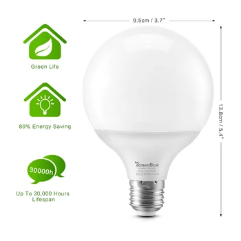 

led e27 bulb 12W G30 LED Globe Bulb Light 1100LM 3000K 6000K SMD2835 AC 100-240V 270 Degree Beam Angle BULB LAMP