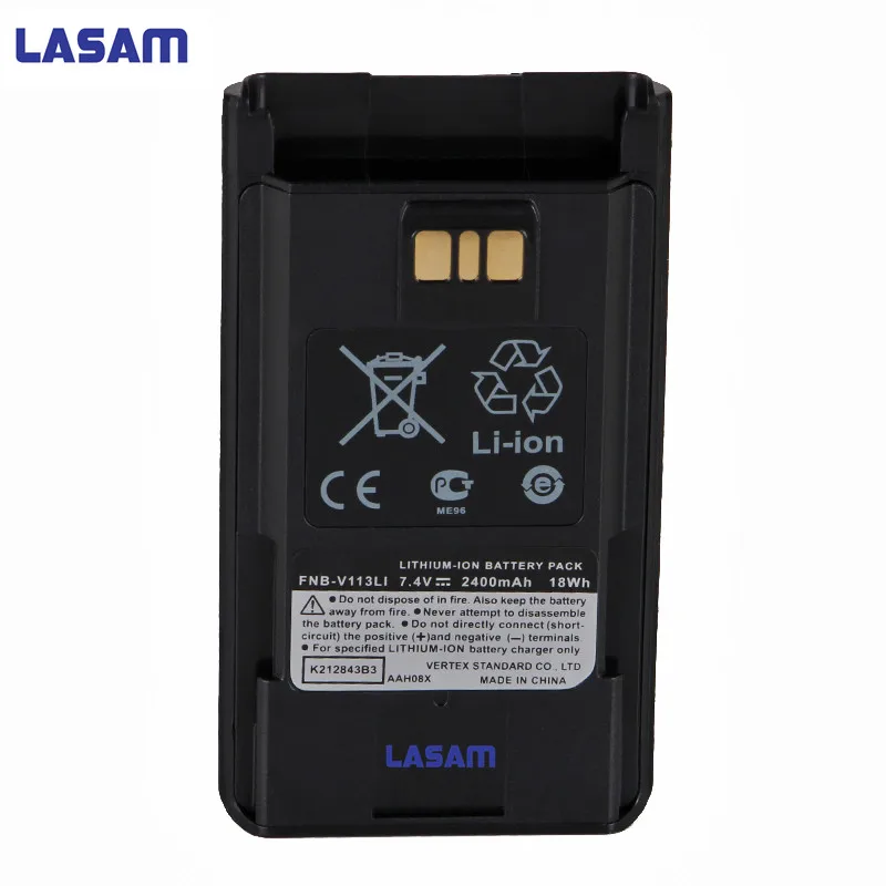 

LASAM Dc7.4v 2400 mah li-ion FNB-V113LI for VX450/VX451/VX454/VX459 walkie talkie radio