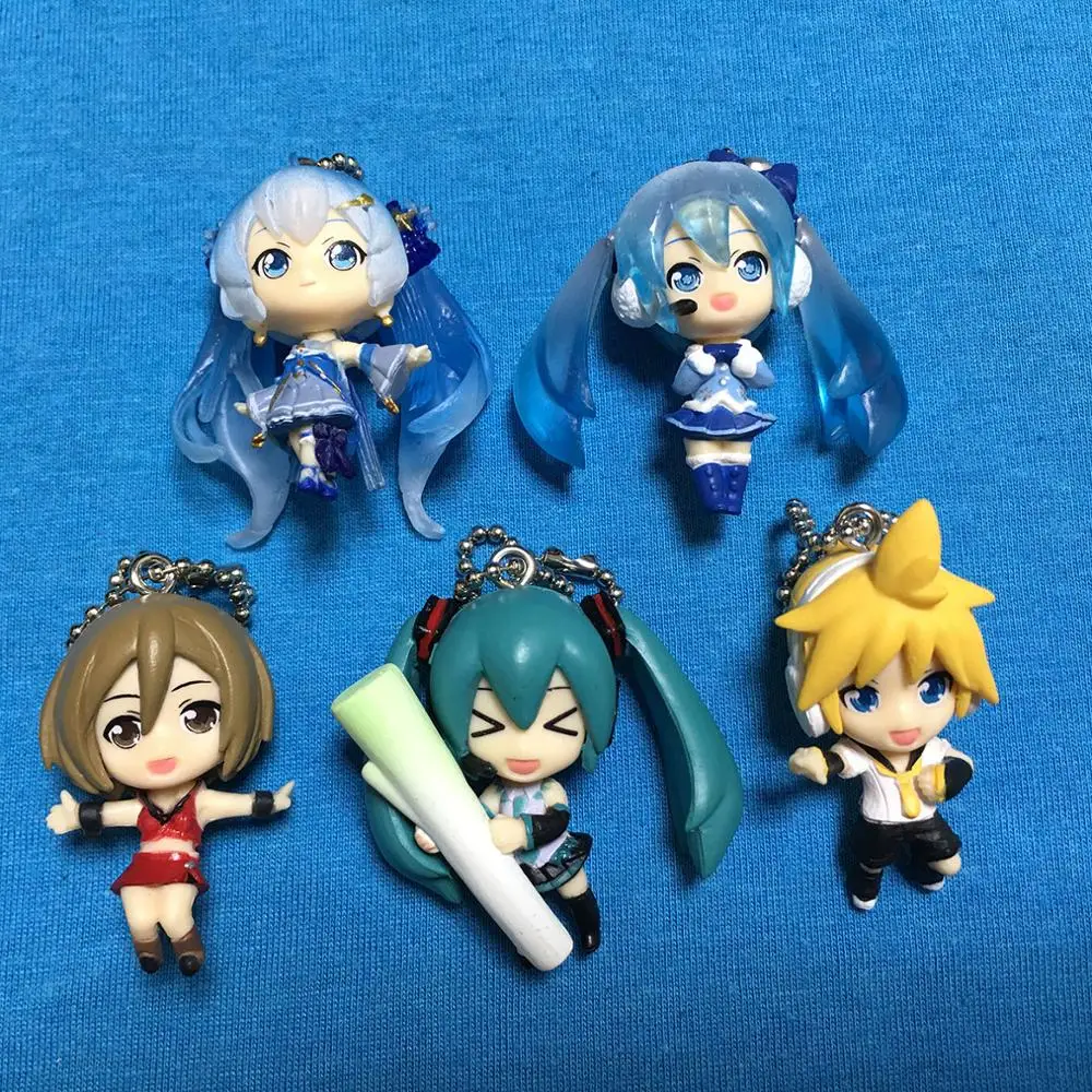 

2019 New Arrival Hatsune Miku Original Japanese anime figure PVC mobile phone charms keychain strap pendant