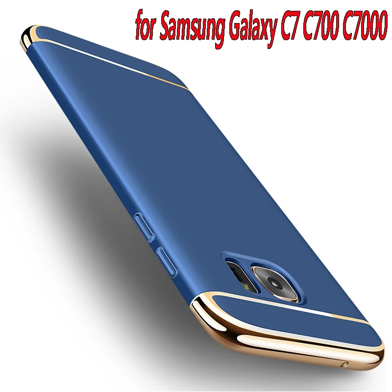 

Full Cover 3 in 1 Hard PC shell 5.7for Samsung galaxy C7 Case For Samsung galaxy C7 C700 C7000 Cell Phone Cover Case Luxury New