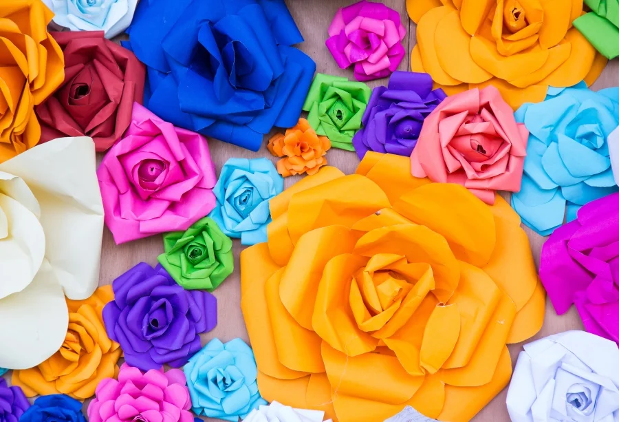

Laeacco Colorful Flowers Cluster Photophone Scene Photography Backgrounds Customized Photographic Backdrops For Photo Studio