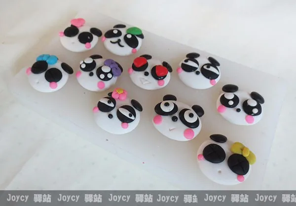 Милый panda лицо серии кремний формы мыло формы глина формы подарки шоколад формы