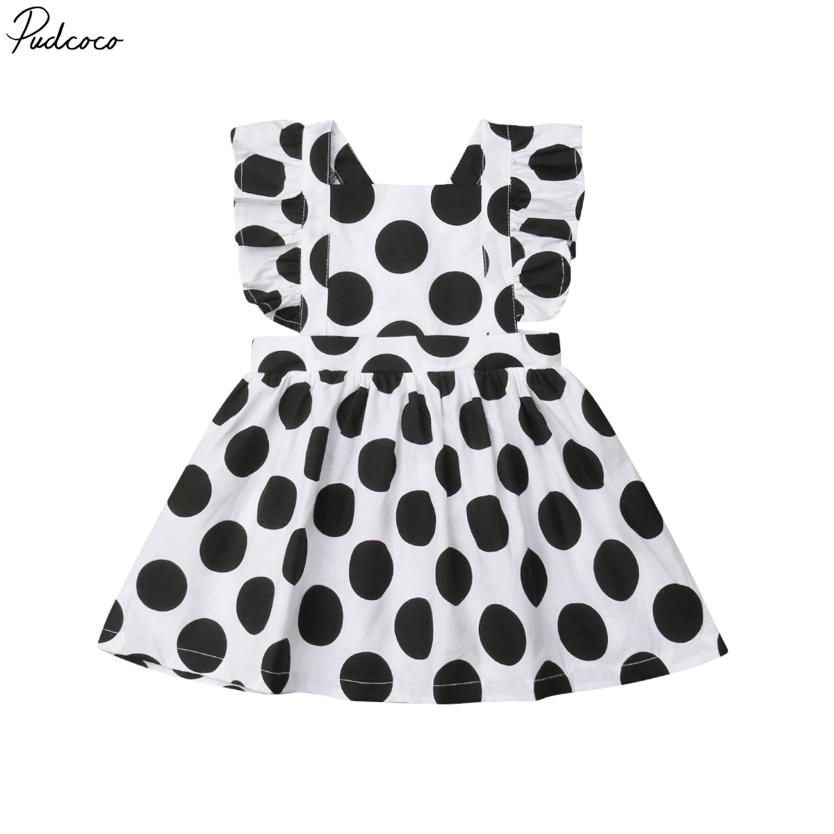 

Cute Baby Girl Dress Party Pageant Princess Dots Backless Dresses Summer Sundress Kids Clothes 1-3Y