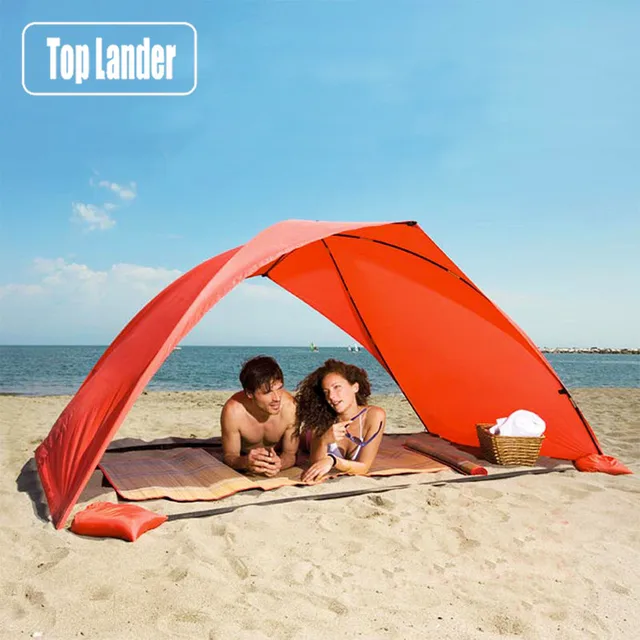 Lightweight Portable Sun Shelter Beach Tent Summer Outdoor Garden Sun Awning Sun Shade Canopy Easy Setup Camping Fishing Hiking