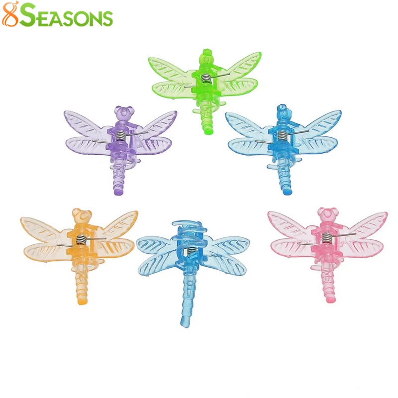 

8SEASONS Plastic Hair Claw Clips Dragonfly Mixed 3.6cm x 3.4cm,100PCs (B80166)