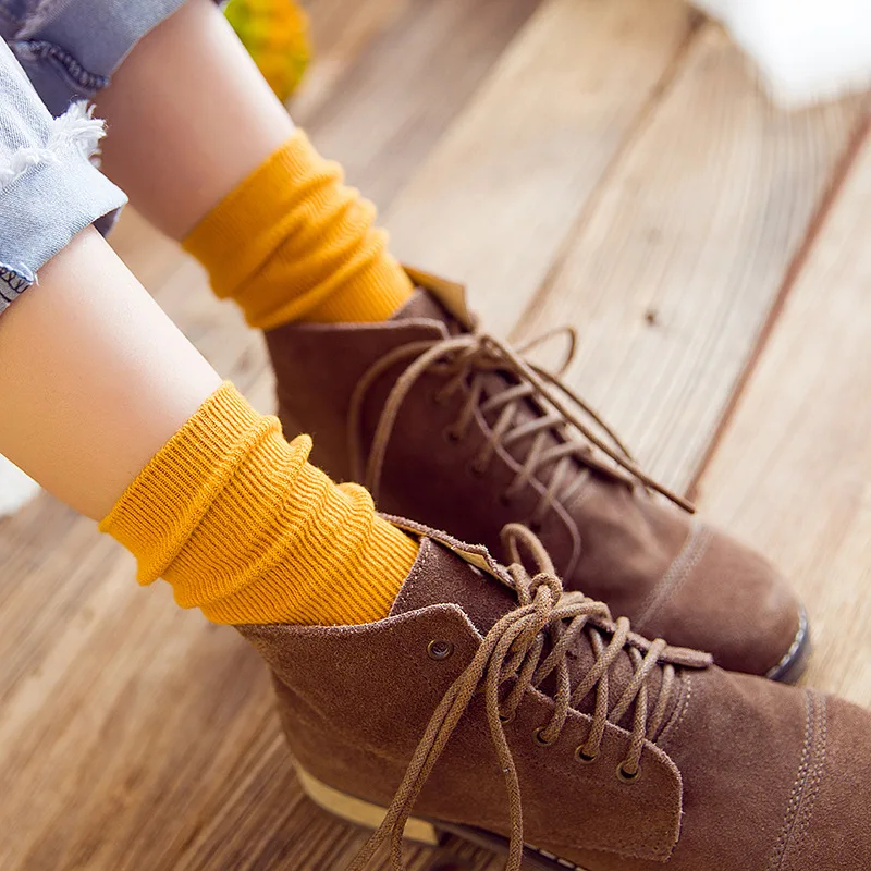 CHAOZHU/Новинка года; 21 цвет; сезон весна-осень; универсальные модные короткие свободные носки разных цветов; японские базовые хлопковые носки