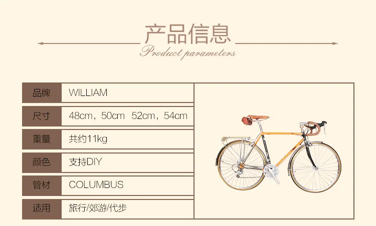 Cheap 700C road bike 27 speed bike retro bicycle CR-MO frame / fork city bike frame color / height can be customized Reynolds520 frame 11