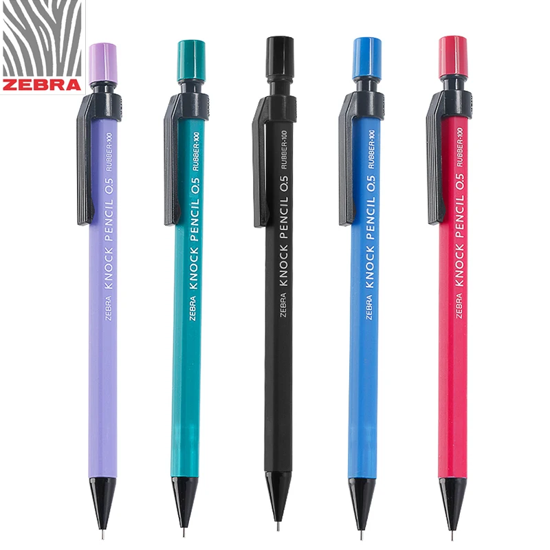 5 Pcs/Lot ZEBRA MP 100 classic style 0.5mm Mechanical Pencils Rubber