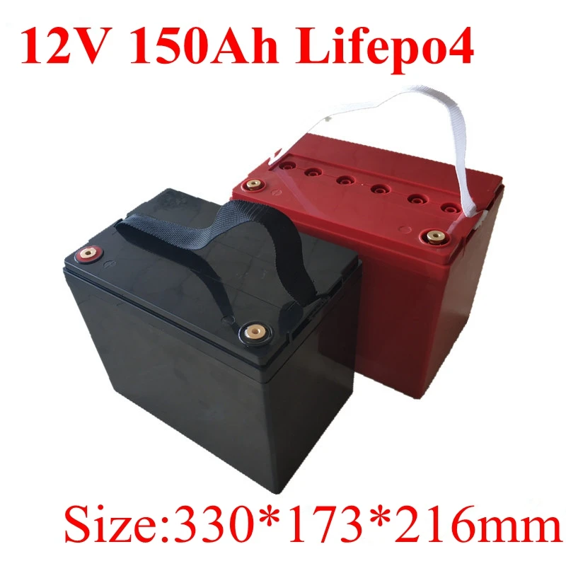 Waterproof 12V 100Ah 120Ah 130Ah 150Ah Lifepo4 BatteryBMS with Bluetooth for 1200w Solar System Motor Home Boat RV+10A Charger |