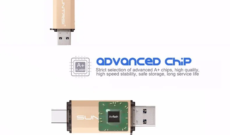 Suntrsi type C флеш-накопитель USB 3,0 16 ГБ 32 ГБ Флешка реальная емкость 64 Гб USB палка Внешняя память для смартфона Бесплатная доставка