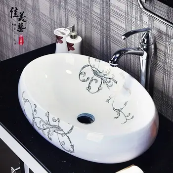 

Factory Direct Selling Meijia Home Decoration Main Material Platform Upper Basin Elliptical Toilet Platform Upper Basin Ceramics