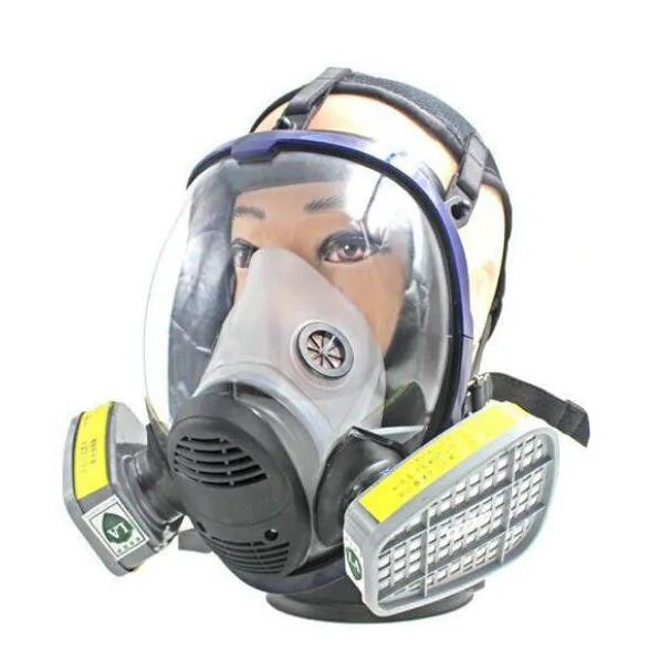 Full Face Gas Mask Chemical Respirator with No.7 Cartridges Against
