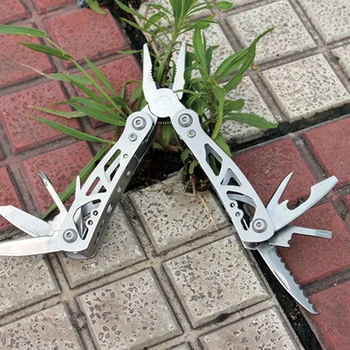 

Mini Folding Plier Portable Outdoor Hand Tools Wire Cutter Multi Pocket Screwdriver Knife Saw Survival Keychain Multifunction