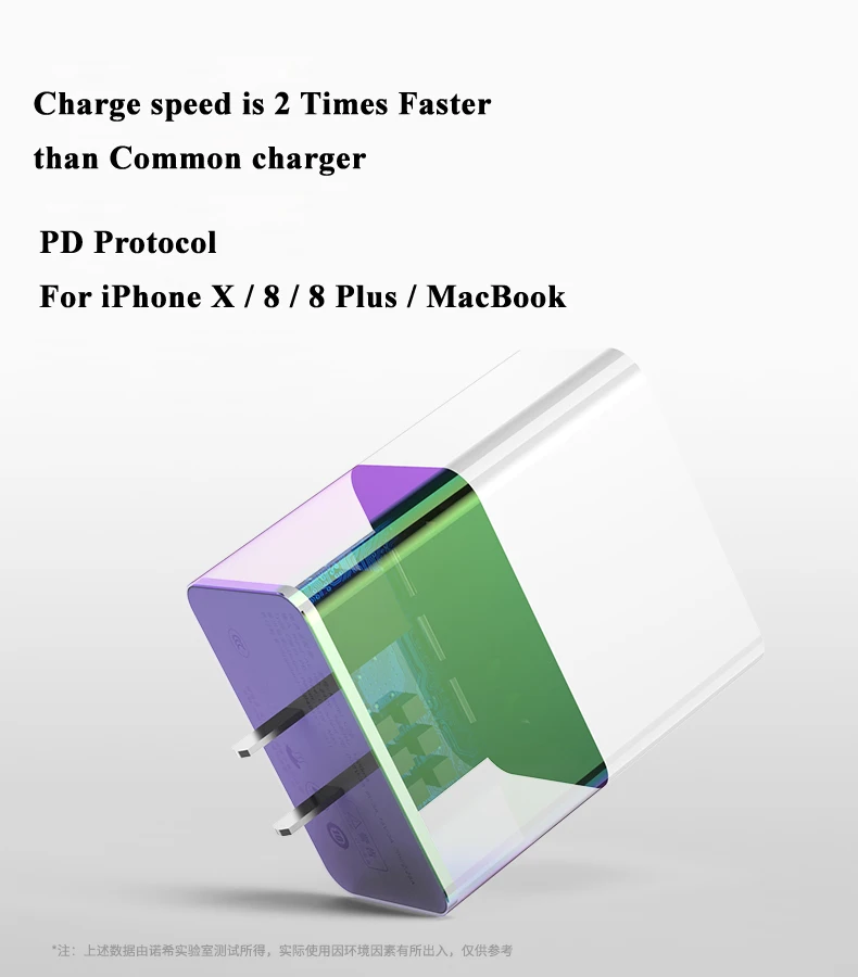 Nohon 45W USB Type C Charger For iPhone X 8 Plus 8 8P MacBook Fast USB-C Mobile Phone PD Charger Quick Charge For Galaxy S8 S9 Details (03)