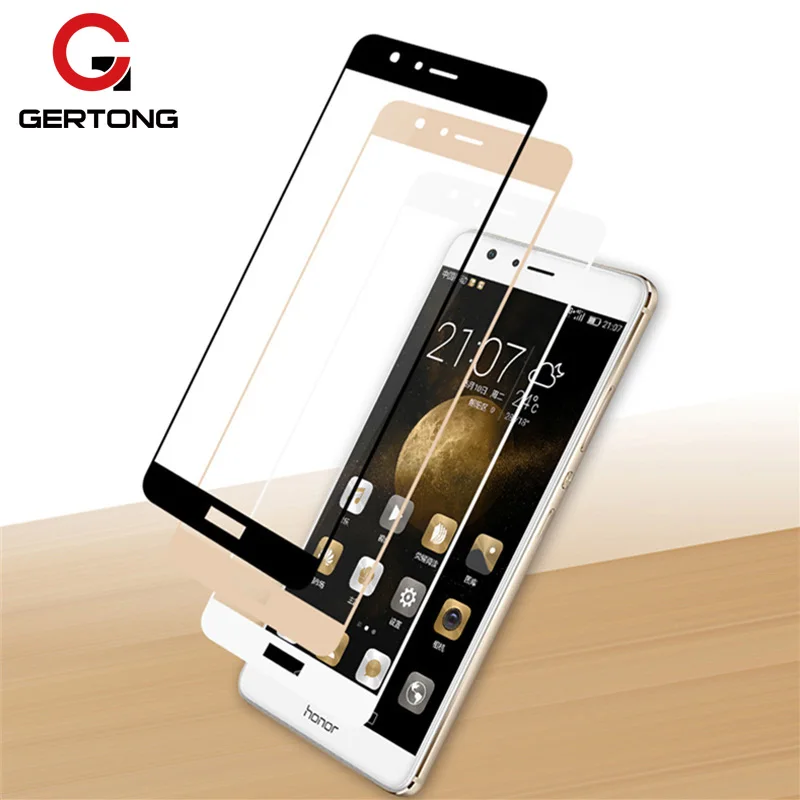 

GerTong Full Cover Tempered Glass for Huawei P8 Lite 2017 P10 Plus P9 Lite Nova 2 Plus Honor 8 Lite 9 6A Screen Protector Film