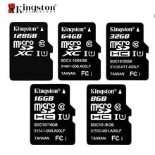 Kingston Class 10 Карта Micro Sd 8 ГБ 16 ГБ 32 ГБ 64 ГБ Карты Памяти C10 Mini SD Карты 64 ГБ 32 ГБ SDHC SDXC TF Карта Microsd ES на складе