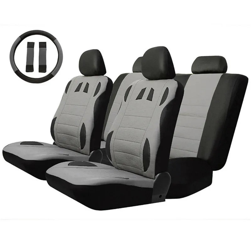 

13Pcs/set Car Universal Seat Cover Auto Vehicle Cushion w/ Steering Wheel Wrap covers Shoulder Belt Pads Car Seat Protector