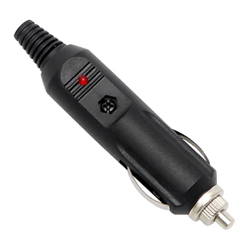 

LEEPEE Unviersal Male Car Cigarette Lighter Socket Plug Connector With Fuse LED Red Indicator Auto Replacement Car-styling